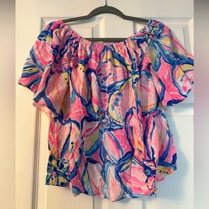 Lilly Pulitzer Off Shoulder Floral Top